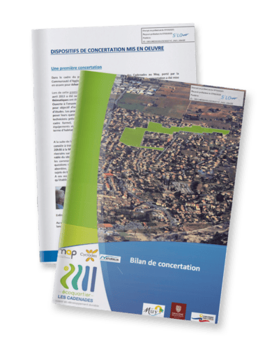 bilan de concertation cadenades ecoquartier mockup