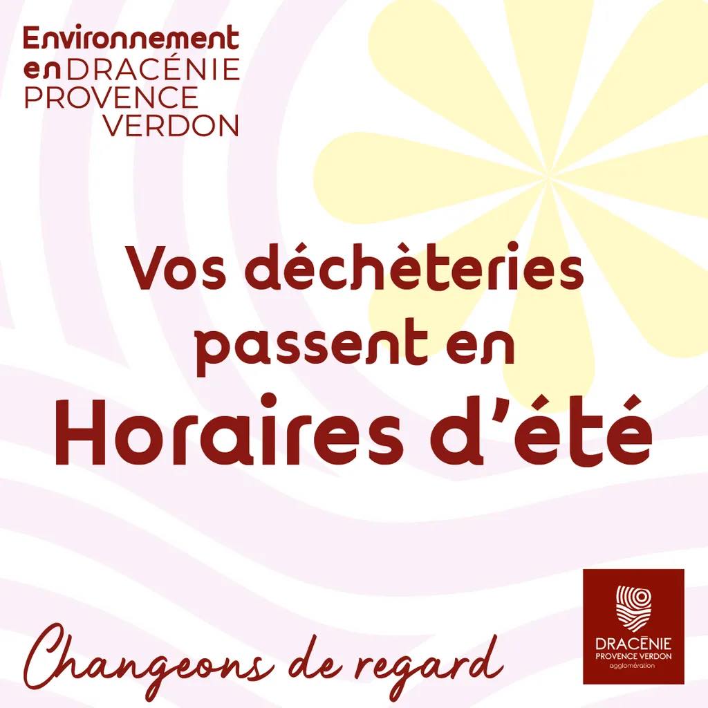 horaires decheteries ete 2025